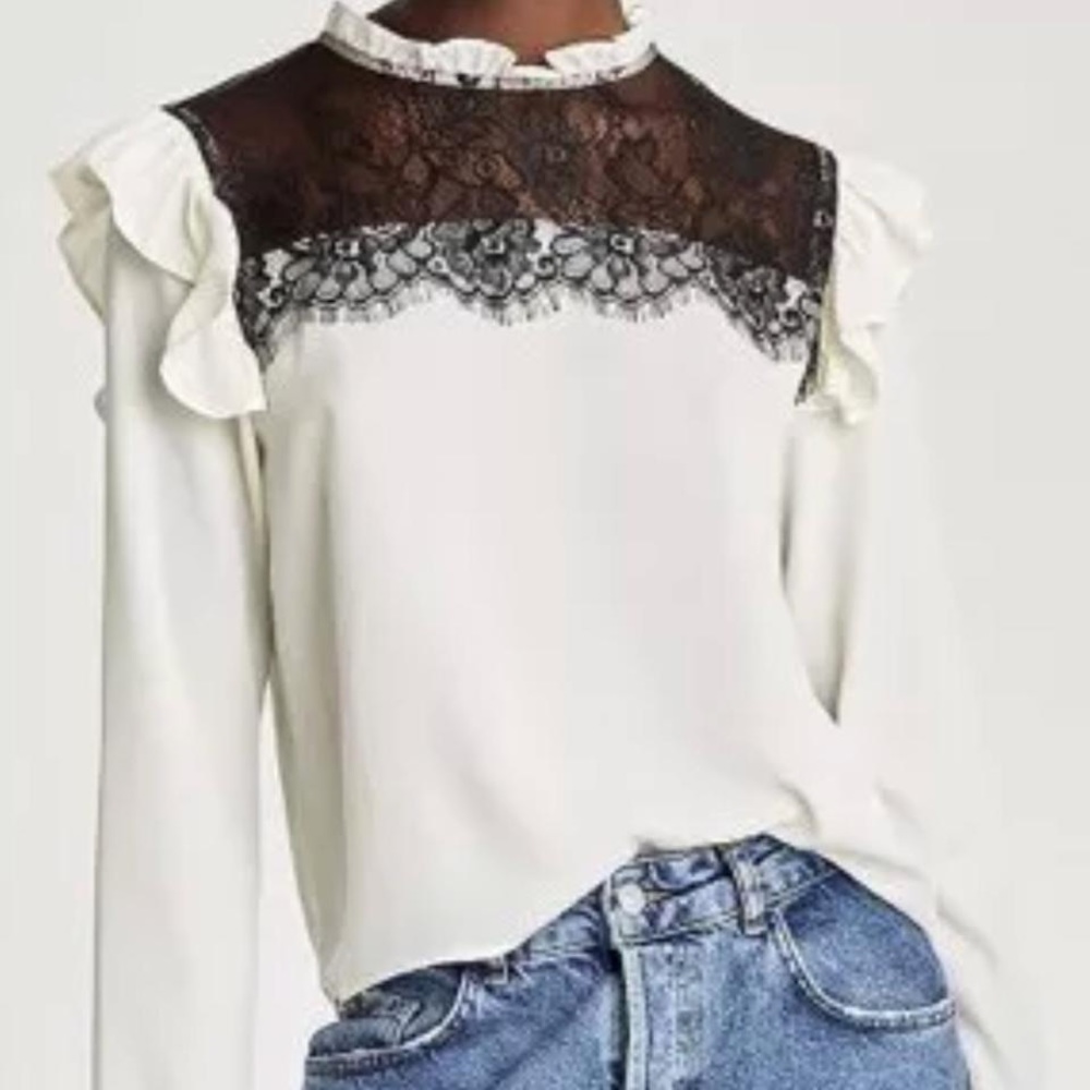 Zara contrast top with Lace